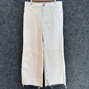 Kut From The Kloth Meg Fab Ab Wide Leg High Rise Jeans Womens (30x27) White